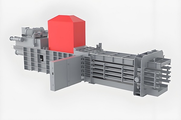 How often should the horizontal garbage baler change oil?