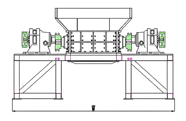 Double shaft shredder